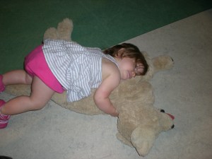 Lucy hugging another animal