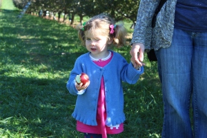I call this: Lucy in the orchard with apple