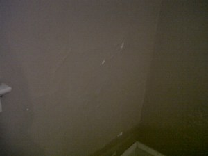 Last Sunday - notice all of the variations in this blurry photo are sift spots on the wall that when touched crackle like tissue paper